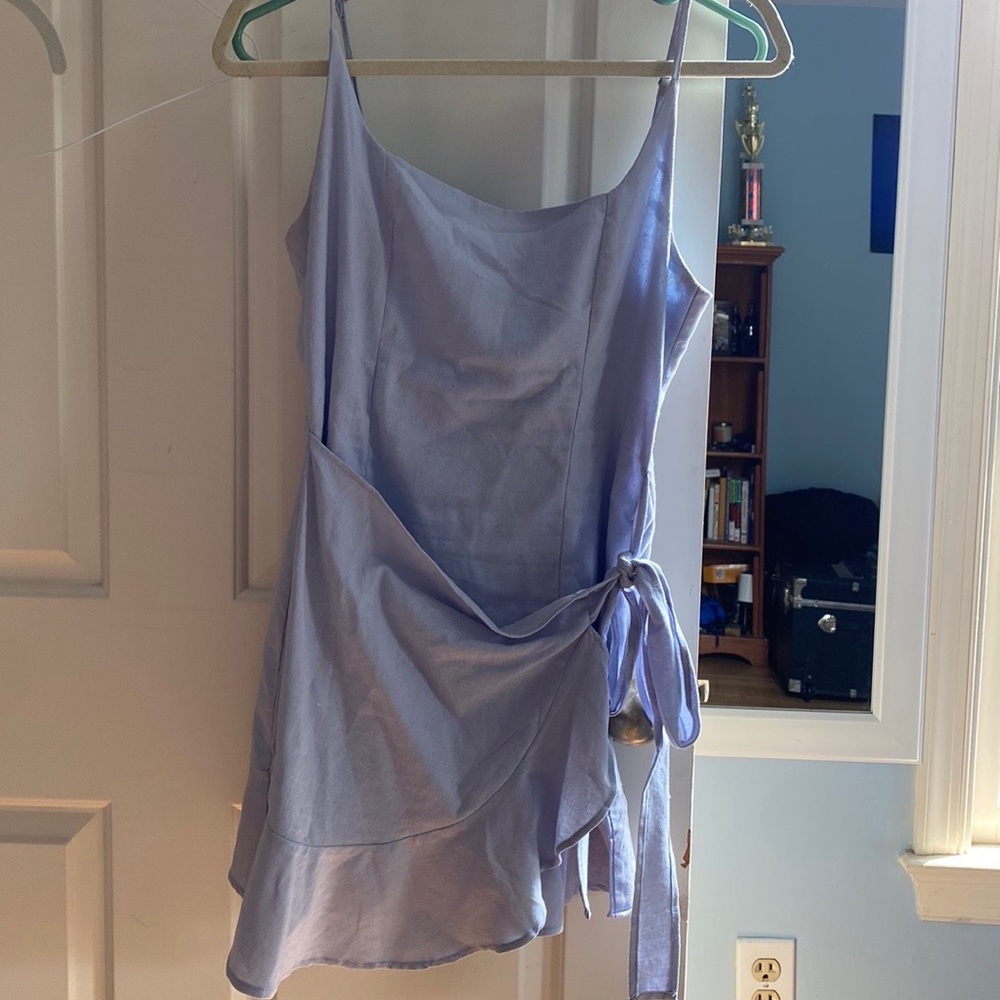 Light blue tie princess polly dress